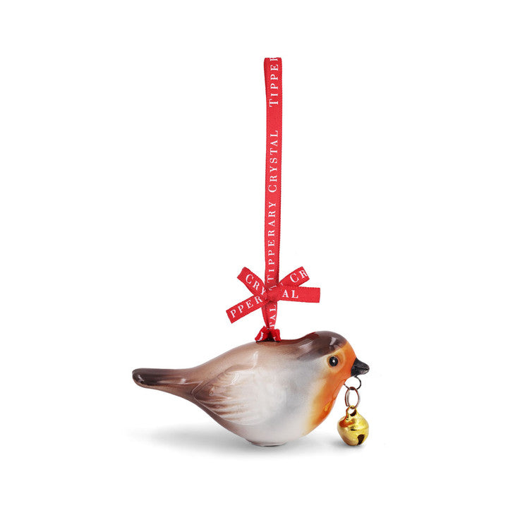 Porcelain Christmas Robin Decoration - Boxed