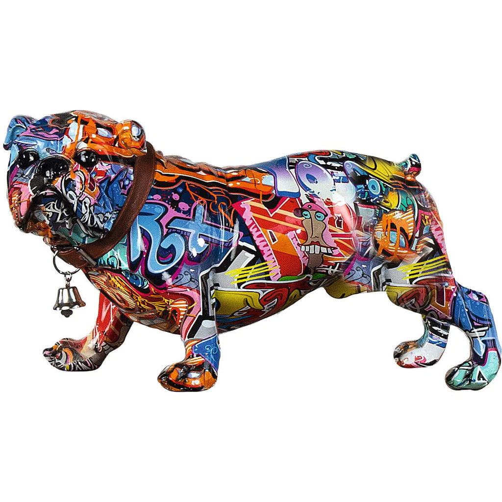Graffiti Standing Dog Statue