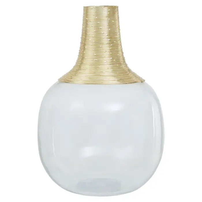 Gilly Large Glass & Gold Vase