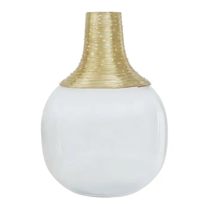Gilly Small Glass & Gold Vase