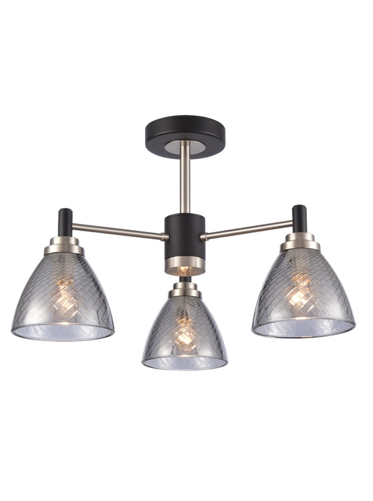 Arta 3 Light Semi Flush Ceiling Fitting