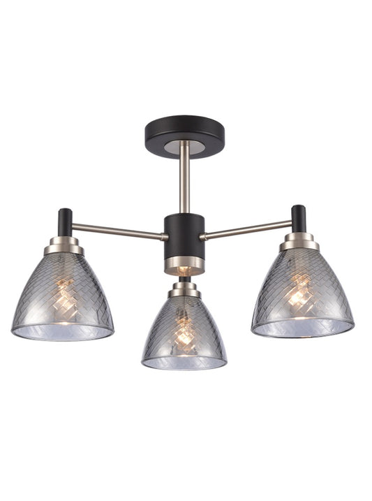 Arta 3 Light Semi Flush Ceiling Fitting