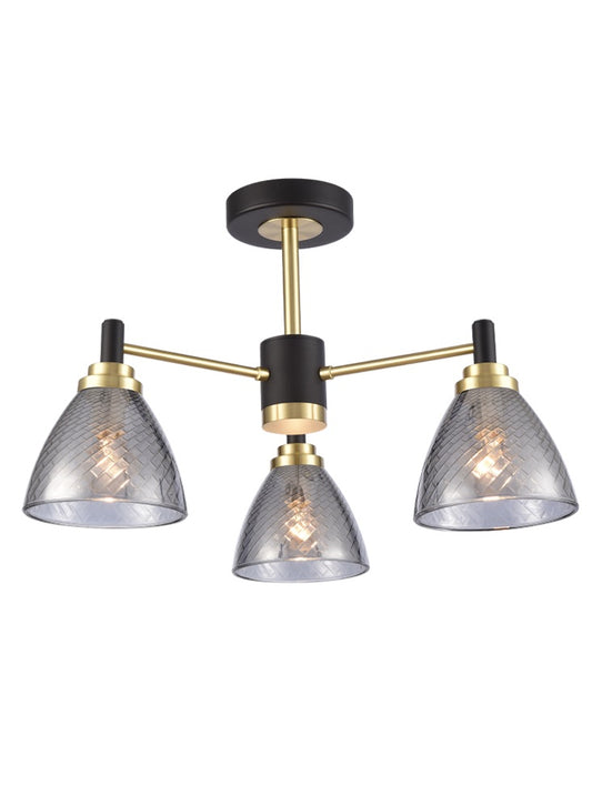 Arta 3 Light Semi Flush Ceiling Fitting