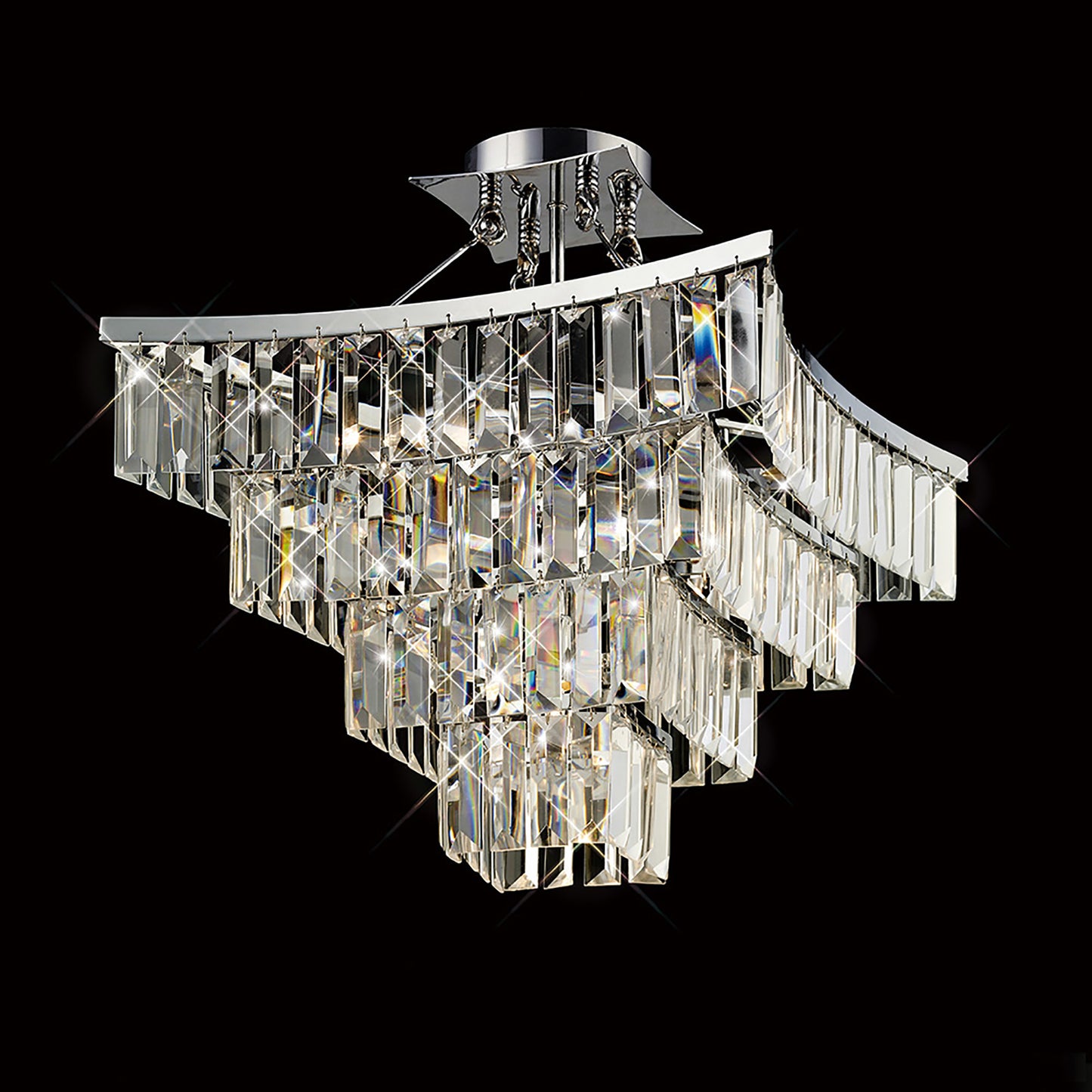 Barnard Square 5 Light Semi Flush