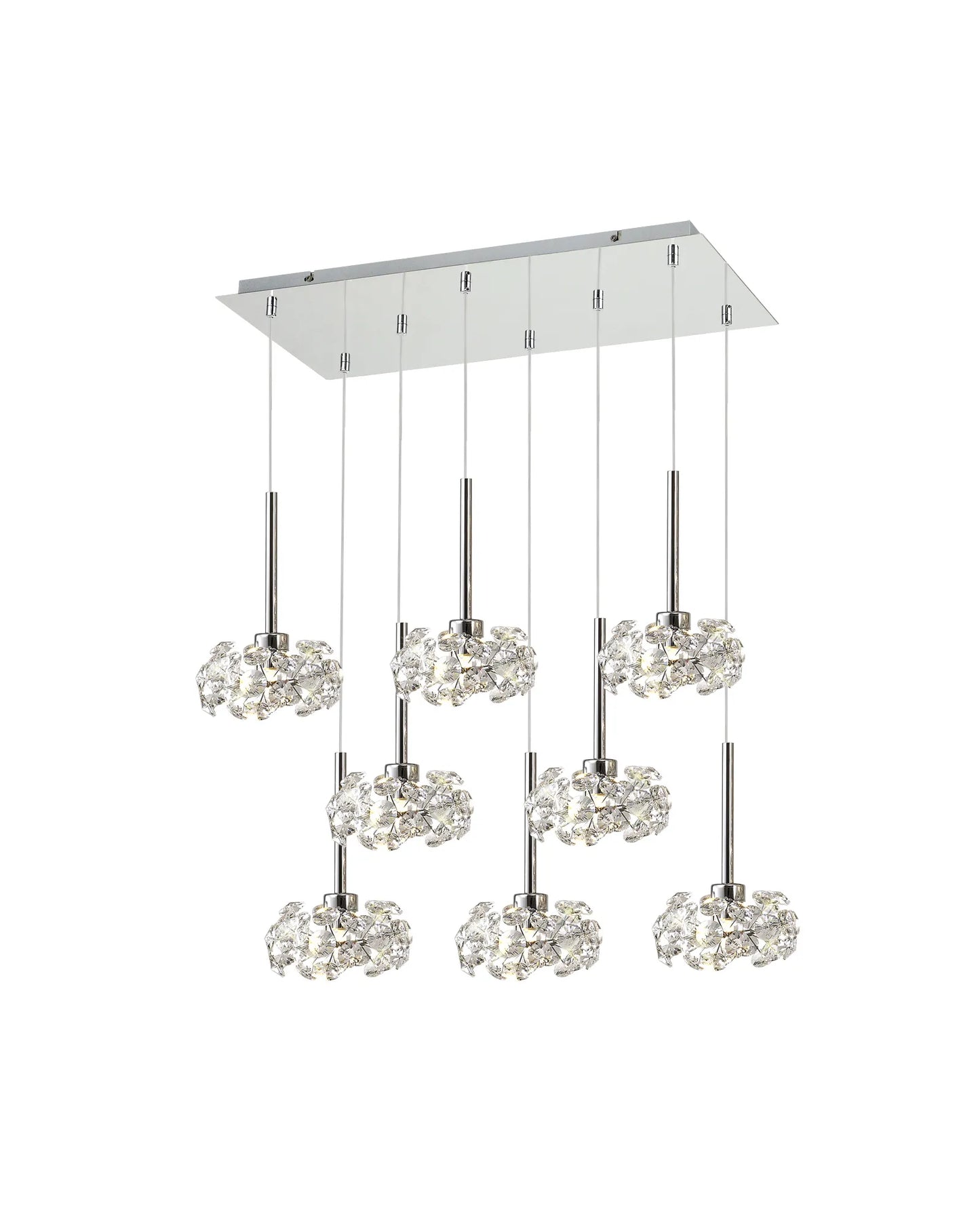 Kresta 8 Light Rectangular Pendant