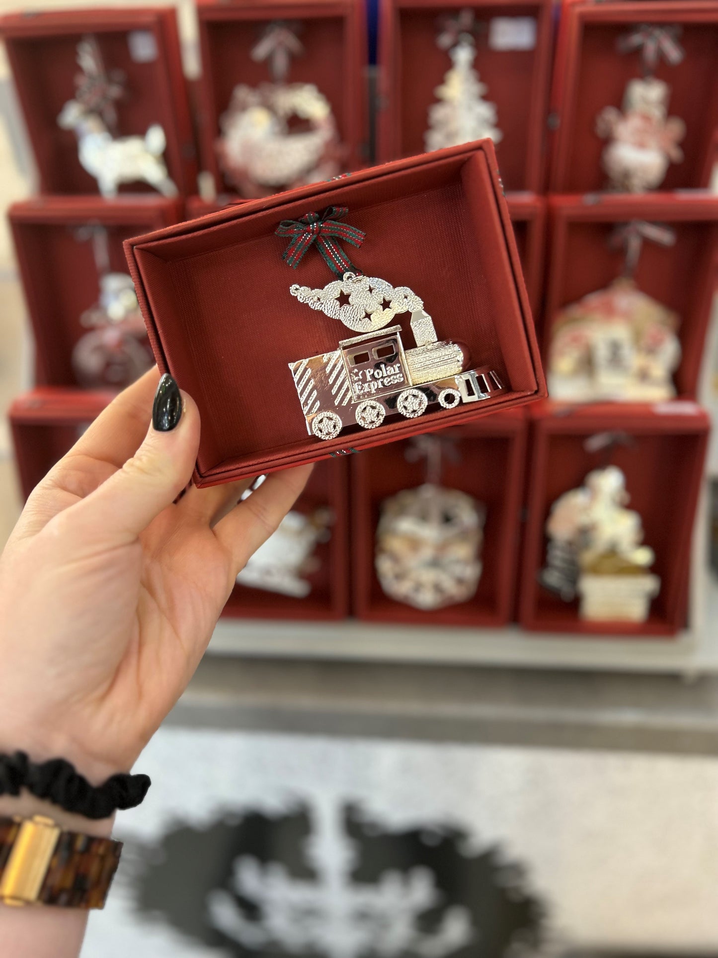 Metal Boxed 3D Polar Express Hanging Decoration