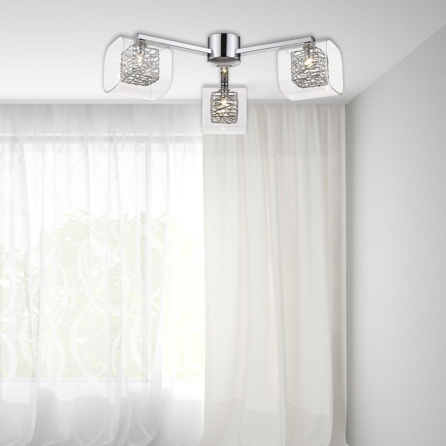 Lawson 3 Light Flush - Chrome or Copper