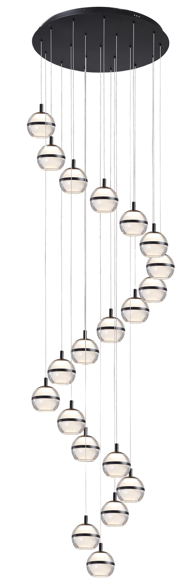 Bladon 20 Light Spiral Pendant