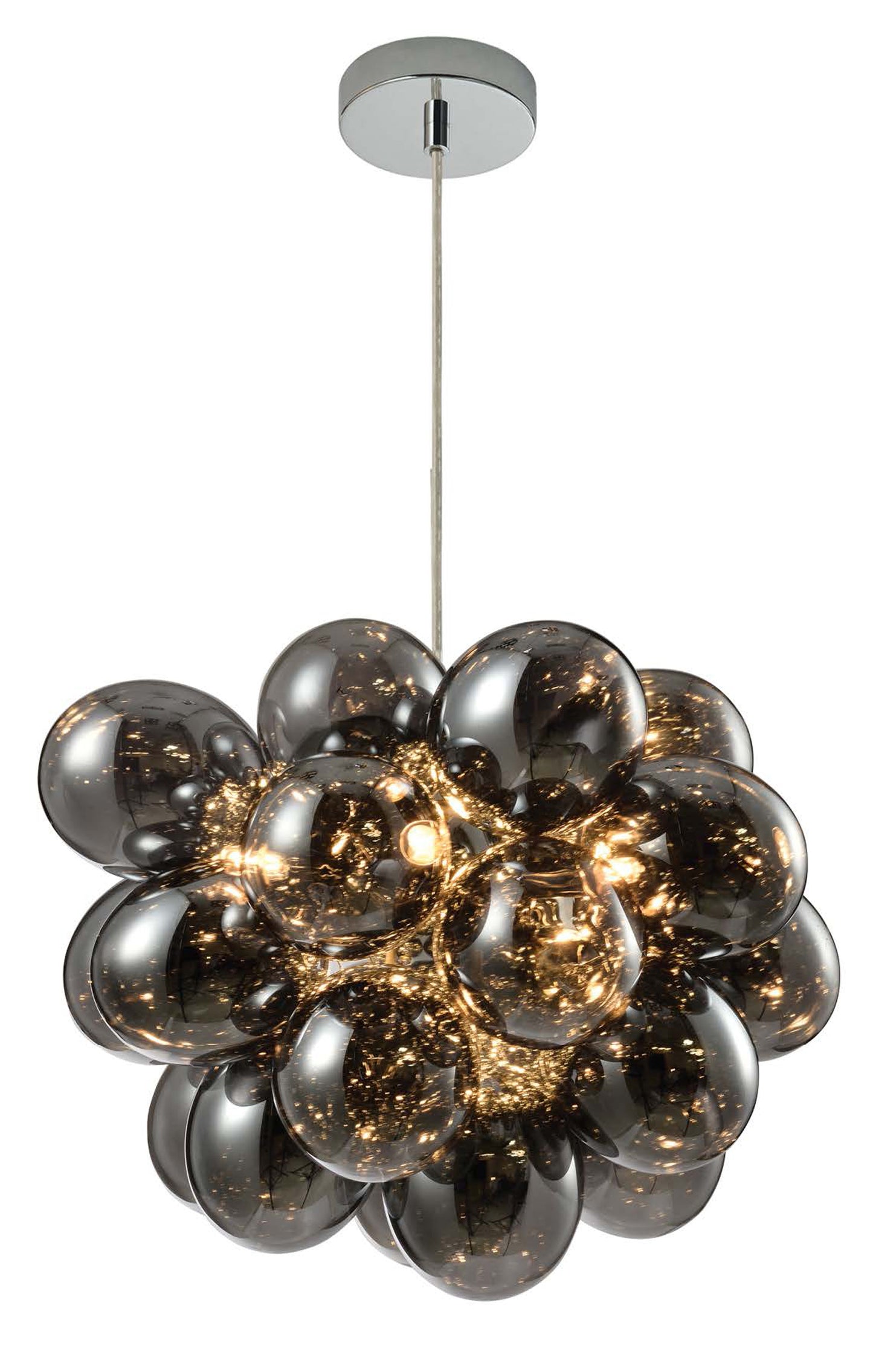 Sorrel 5 Light Pendant - Smoke/Cognac/Iridescent