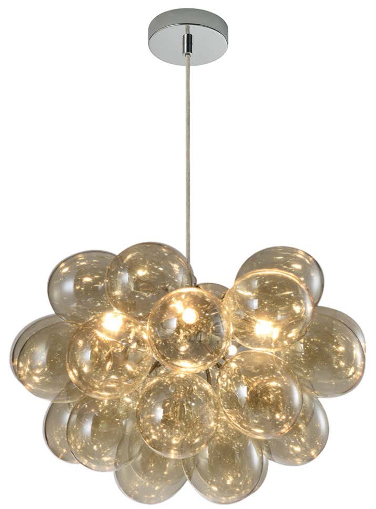 Sorrel 5 Light Pendant - Smoke/Cognac/Iridescent