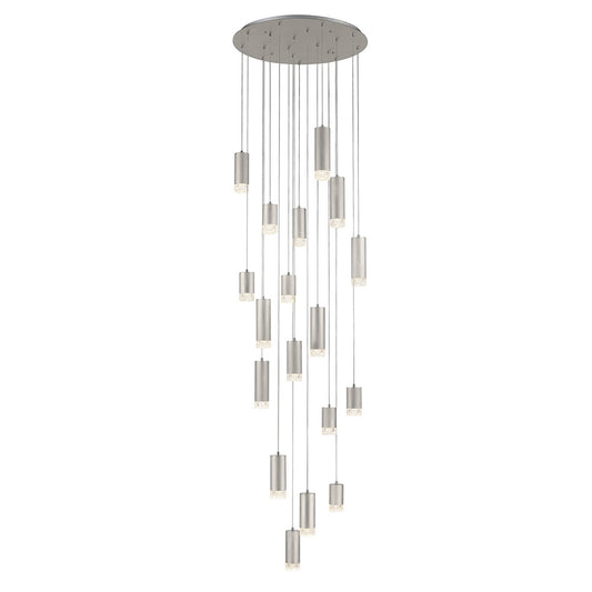 Champney 18 Light Round Cluster Pendant - Silver