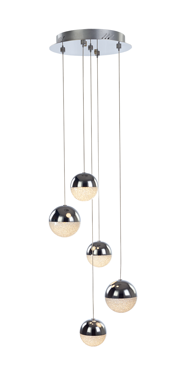 Spark 5 Light Spiral Pendant
