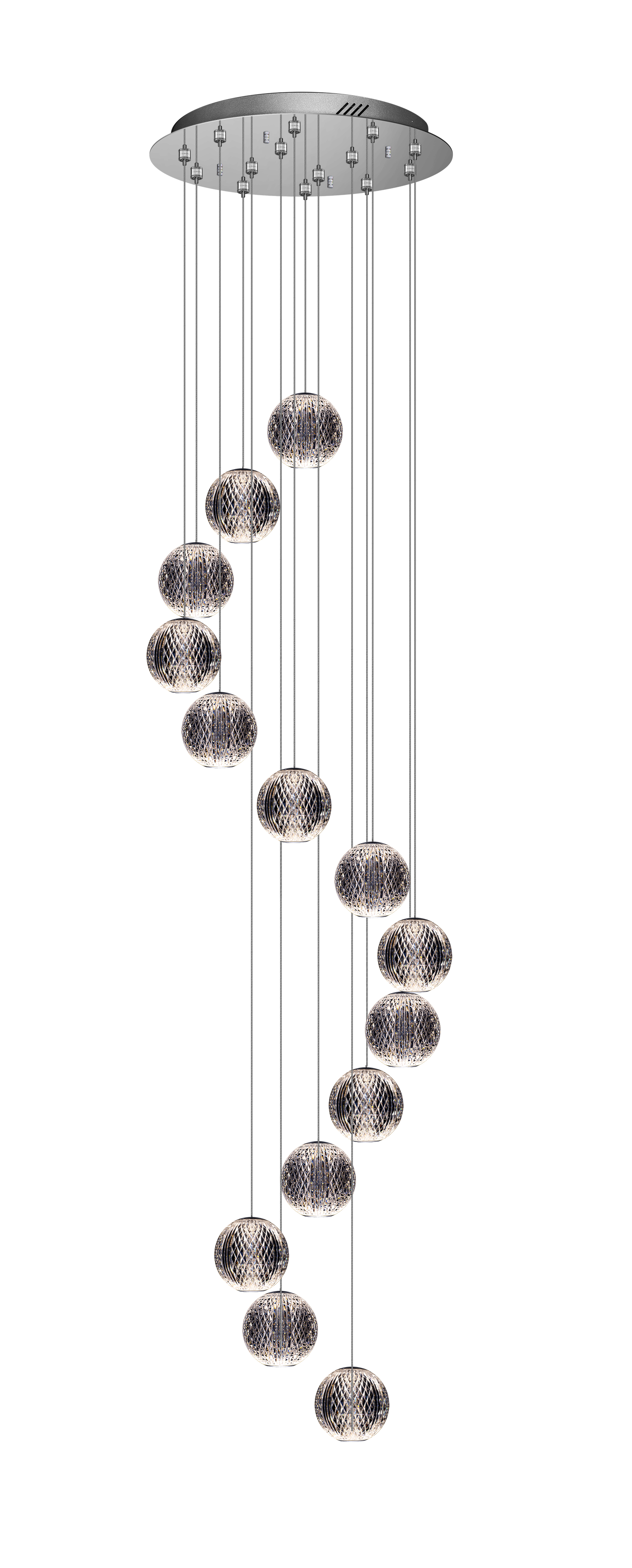 Maxim 14 Light Round Spiral Pendant