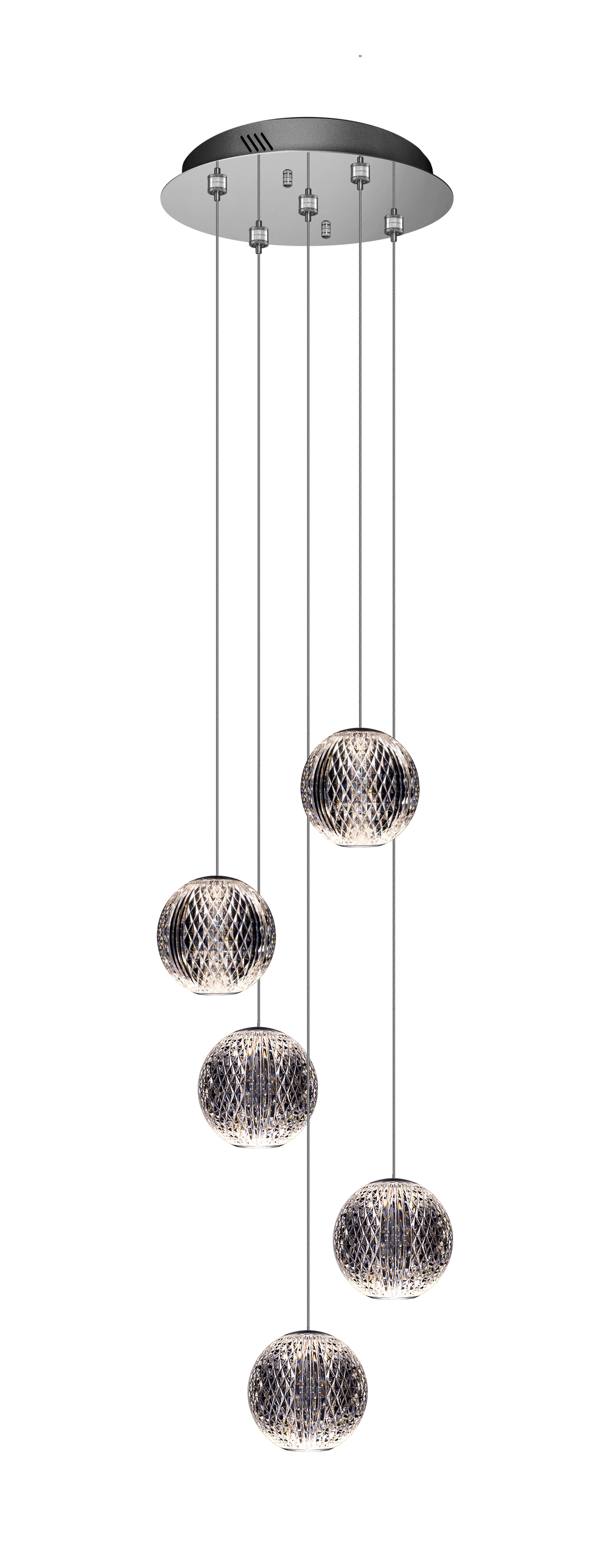 Maxim 5 Light Round Spiral Pendant