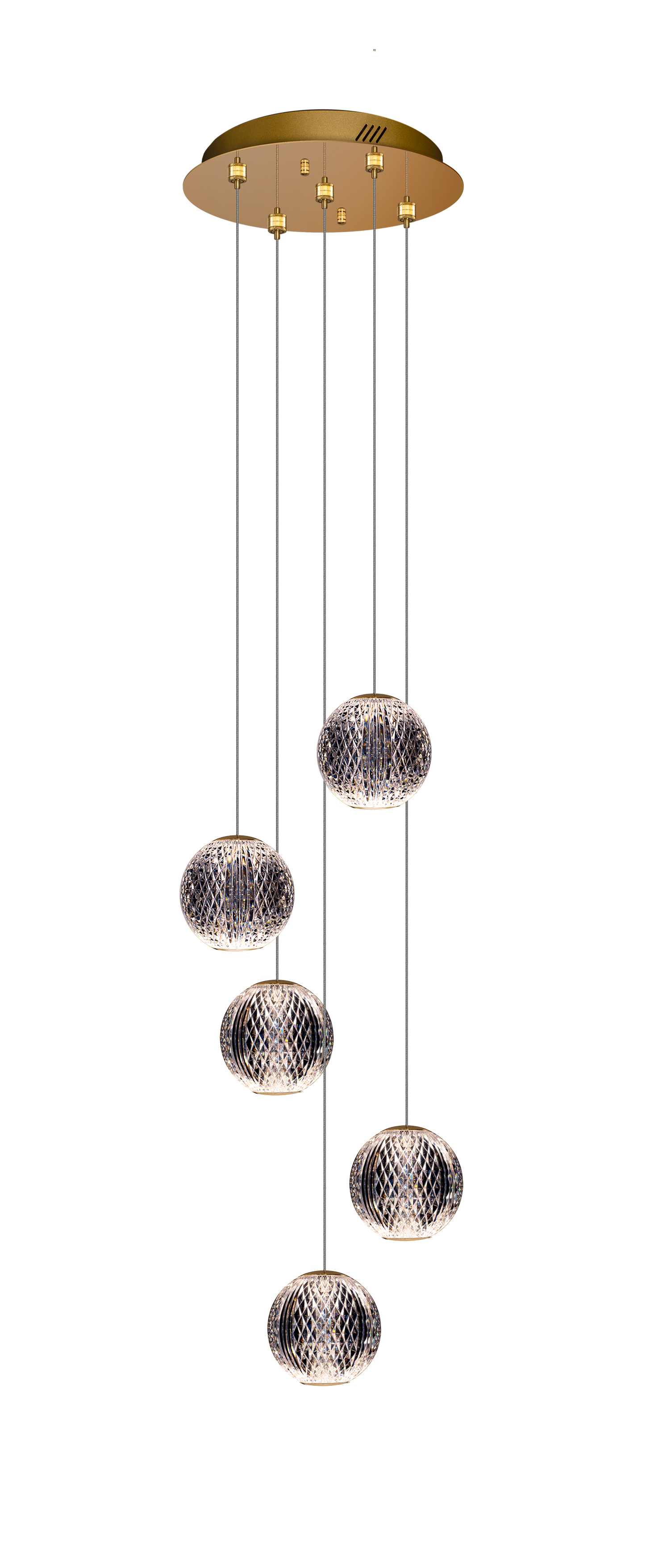 Maxim 5 Light Round Spiral Pendant
