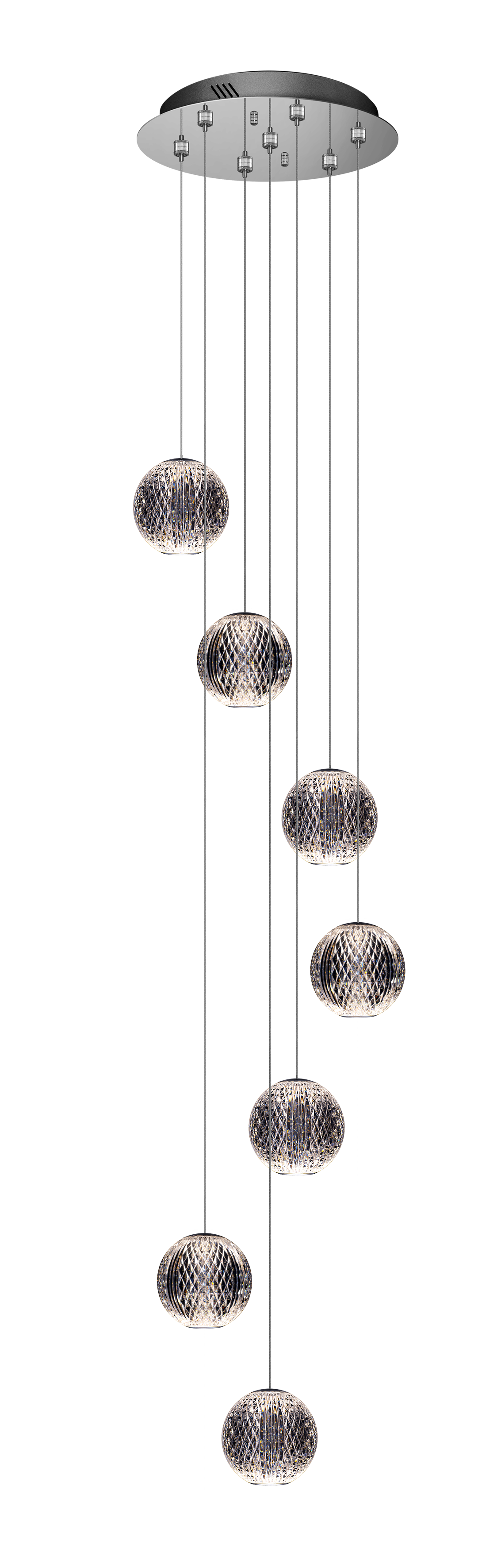 Maxim 7 Light Round Spiral Pendant