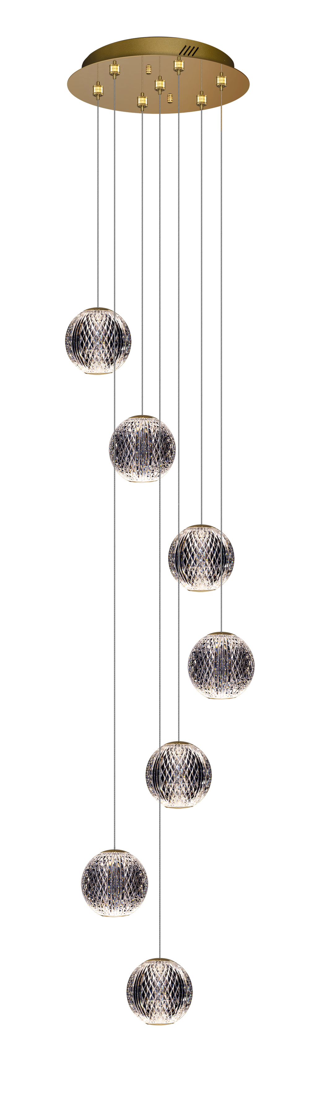 Maxim 7 Light Round Spiral Pendant