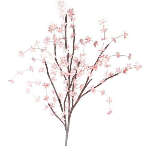 Soft Pink & Grey Delicate Flower Stem