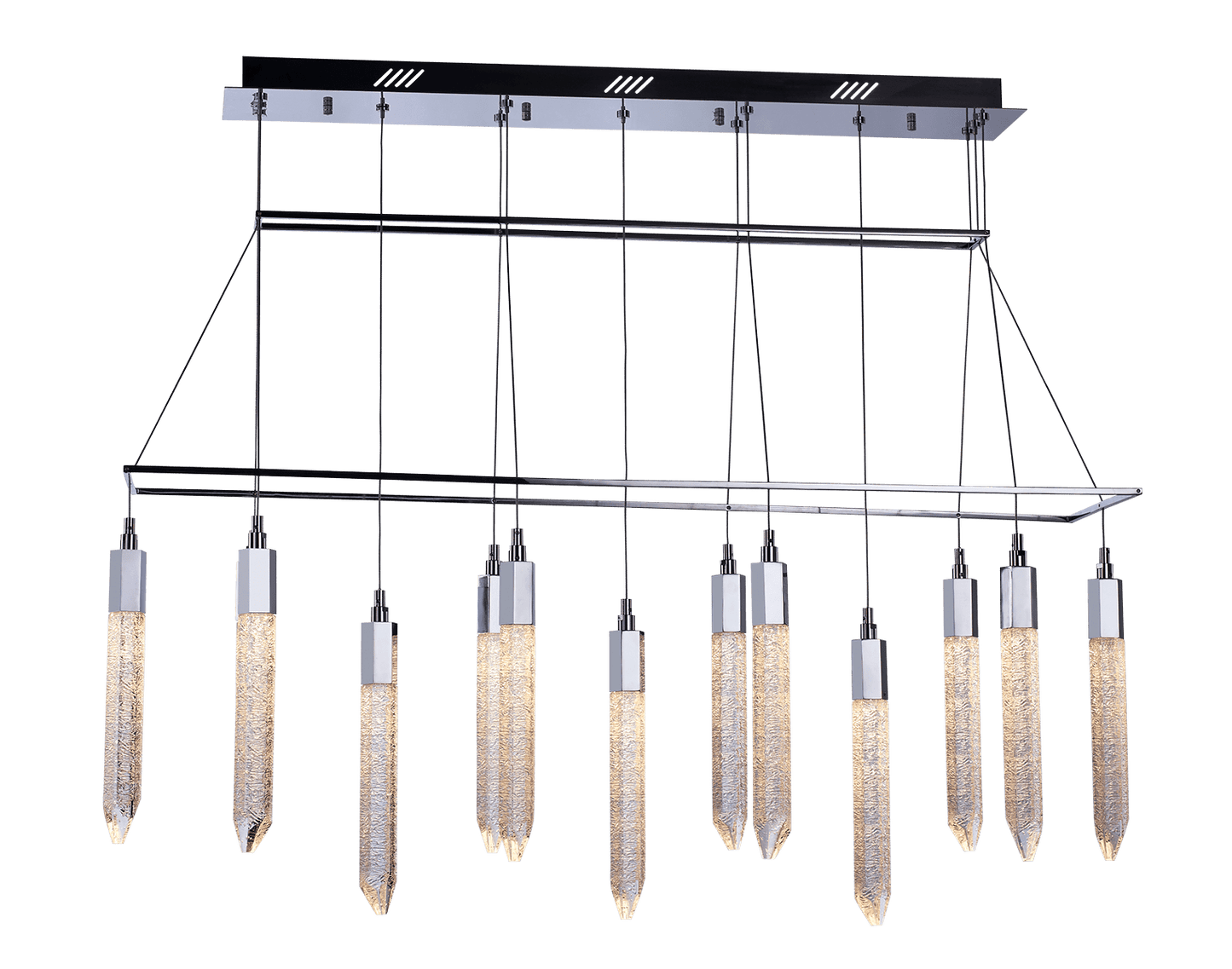 Kilvin 13 Light LED Chrome Bar Pendant