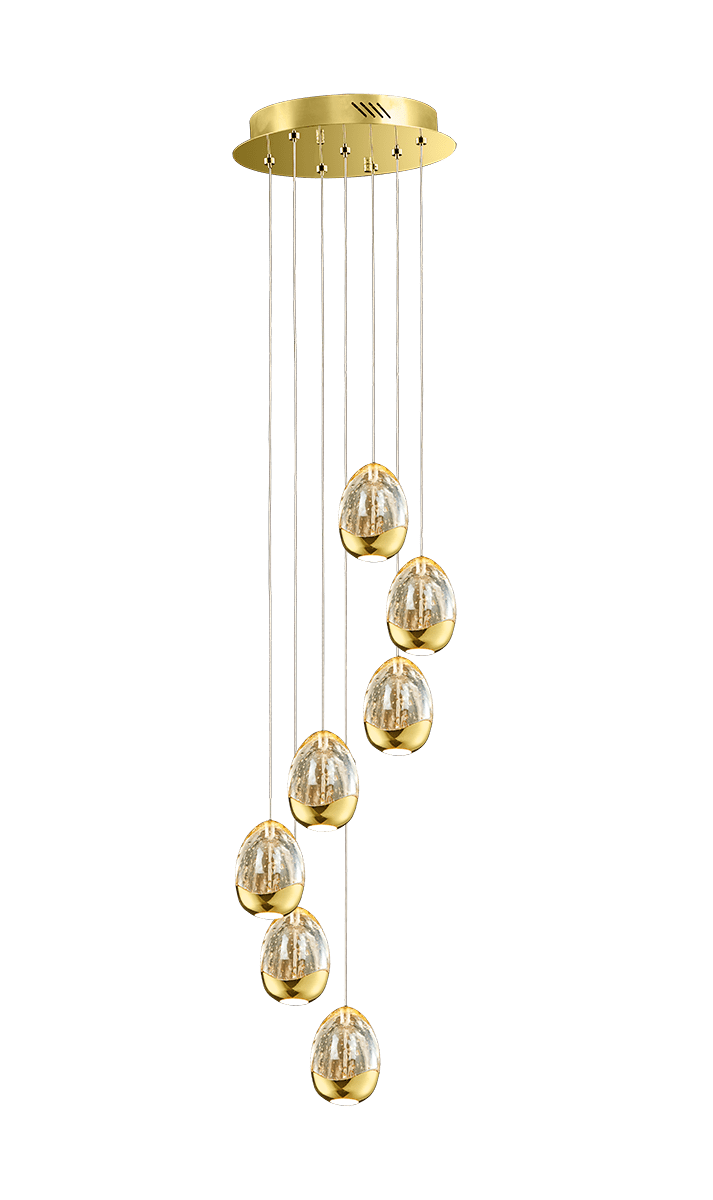 Huckley 7 Light LED Spiral Pendant