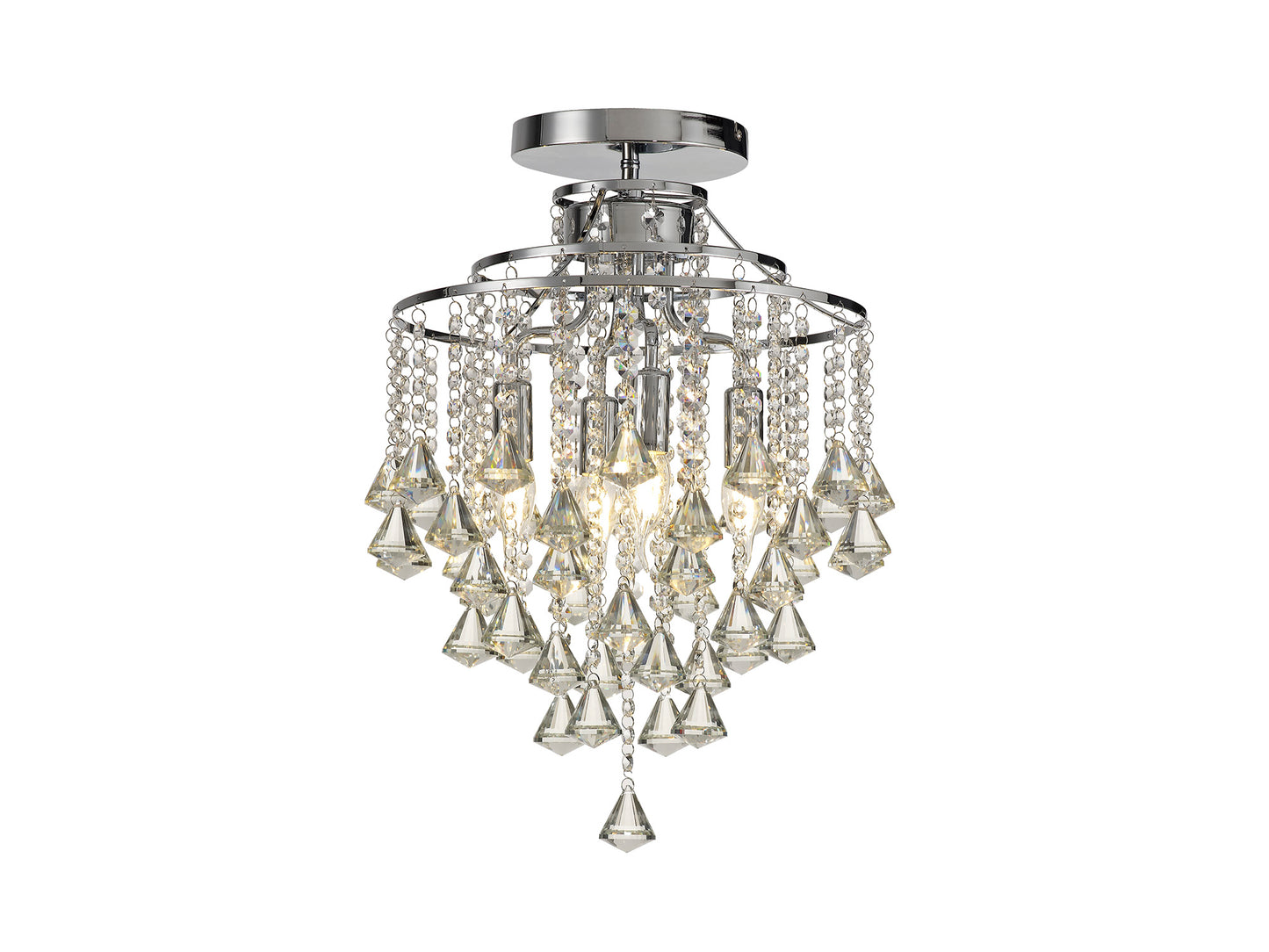 Liberty 4 Light Crystal Semi-Flush