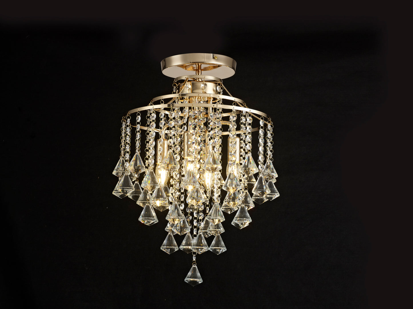 Liberty 4 Light Crystal Semi-Flush