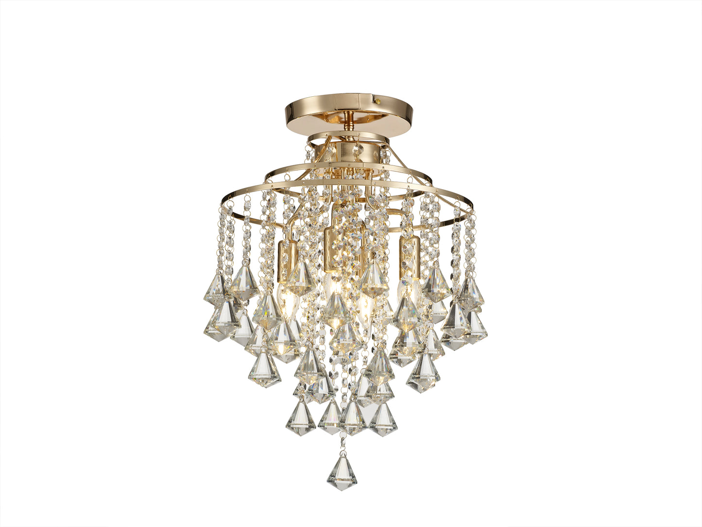Liberty 4 Light Crystal Semi-Flush
