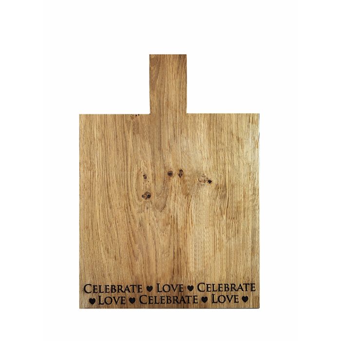 Medium Oak Paddle 'Love & Celebrate'