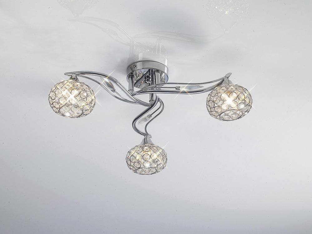 Sylvan Crystal 3 Light Flush