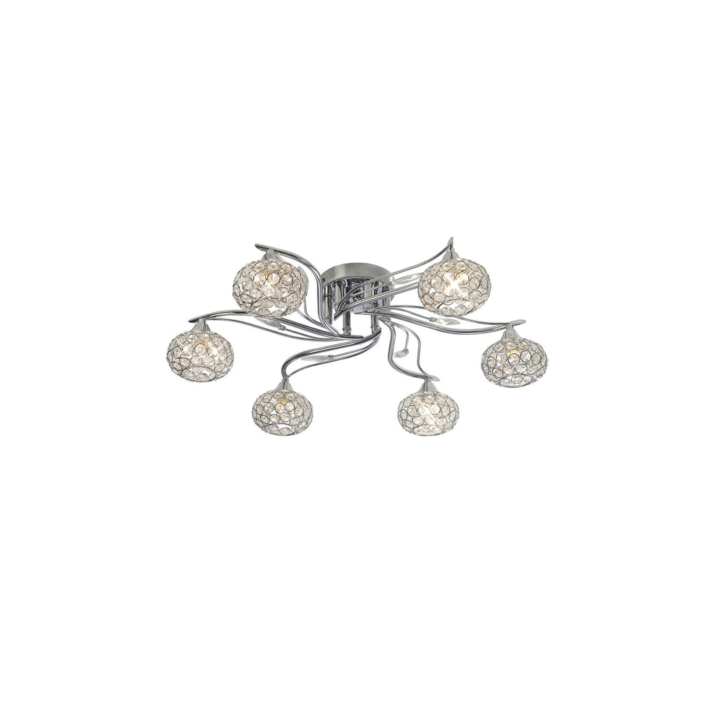 Sylvan Crystal 6 Light Flush