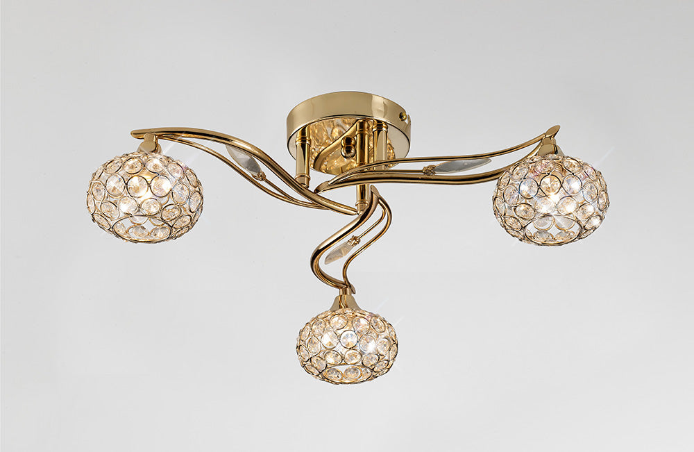 Sylvan Crystal 3 Light Flush