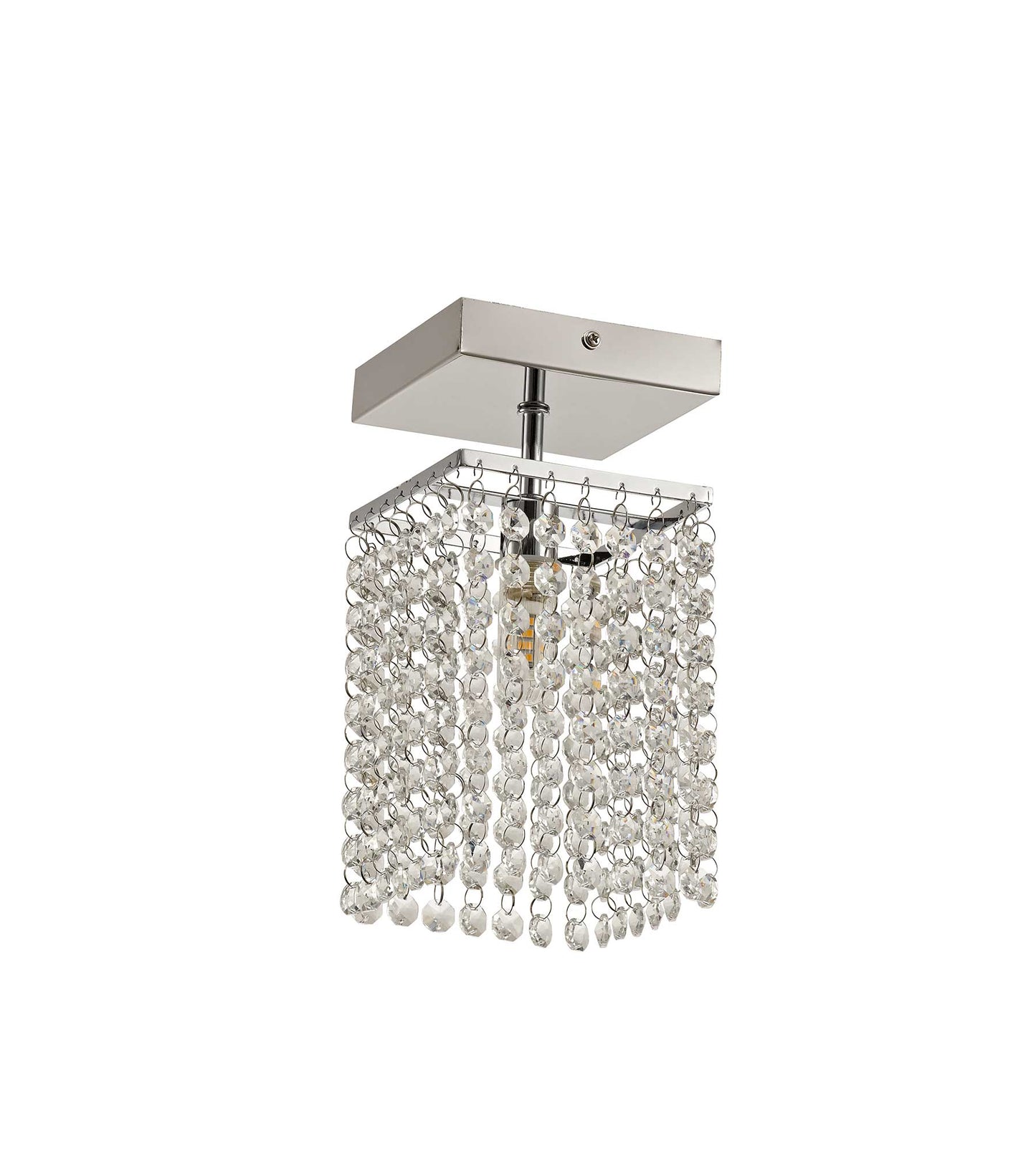 Devon Single Crystal Semi-Flush Pendant - IP44