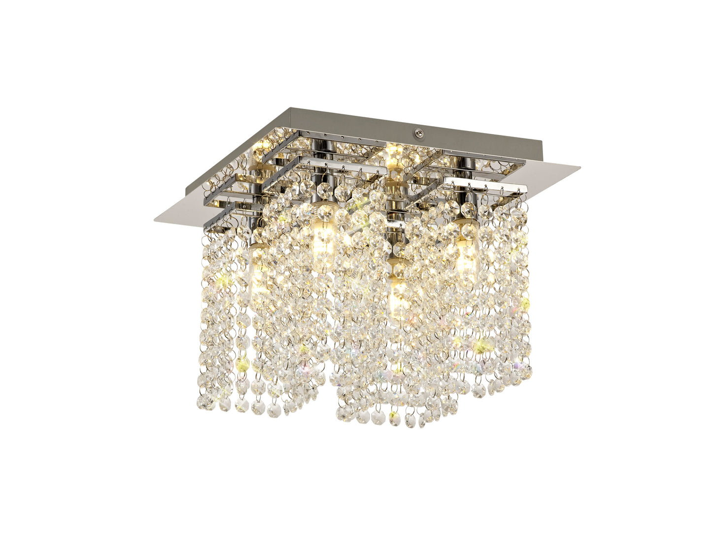 Devon 4 Light Crystal Semi-Flush - IP44