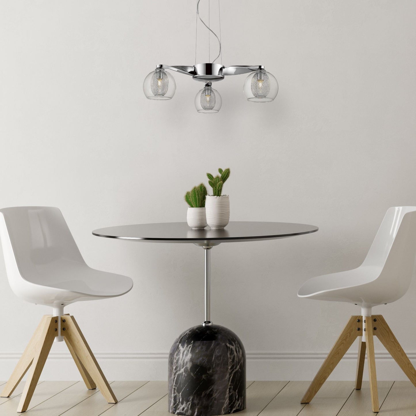 Newman 3 Light Pendant - Chrome or Copper