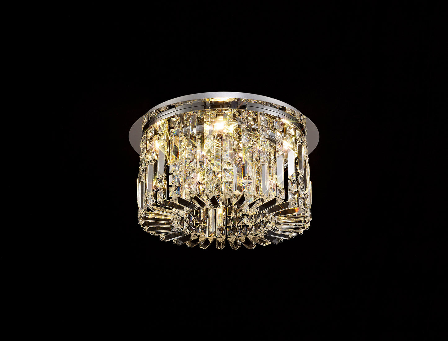 Regent Small Chrome Flush Chandelier