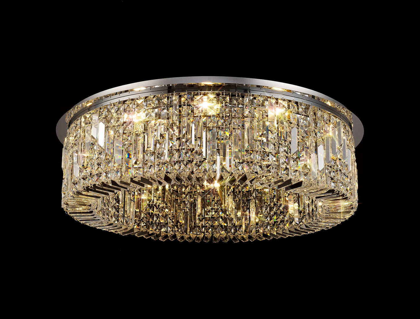 Regent Large Chrome Flush Chandelier