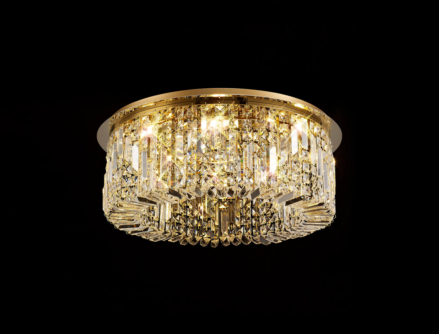 Regent Medium Gold Flush Chandelier