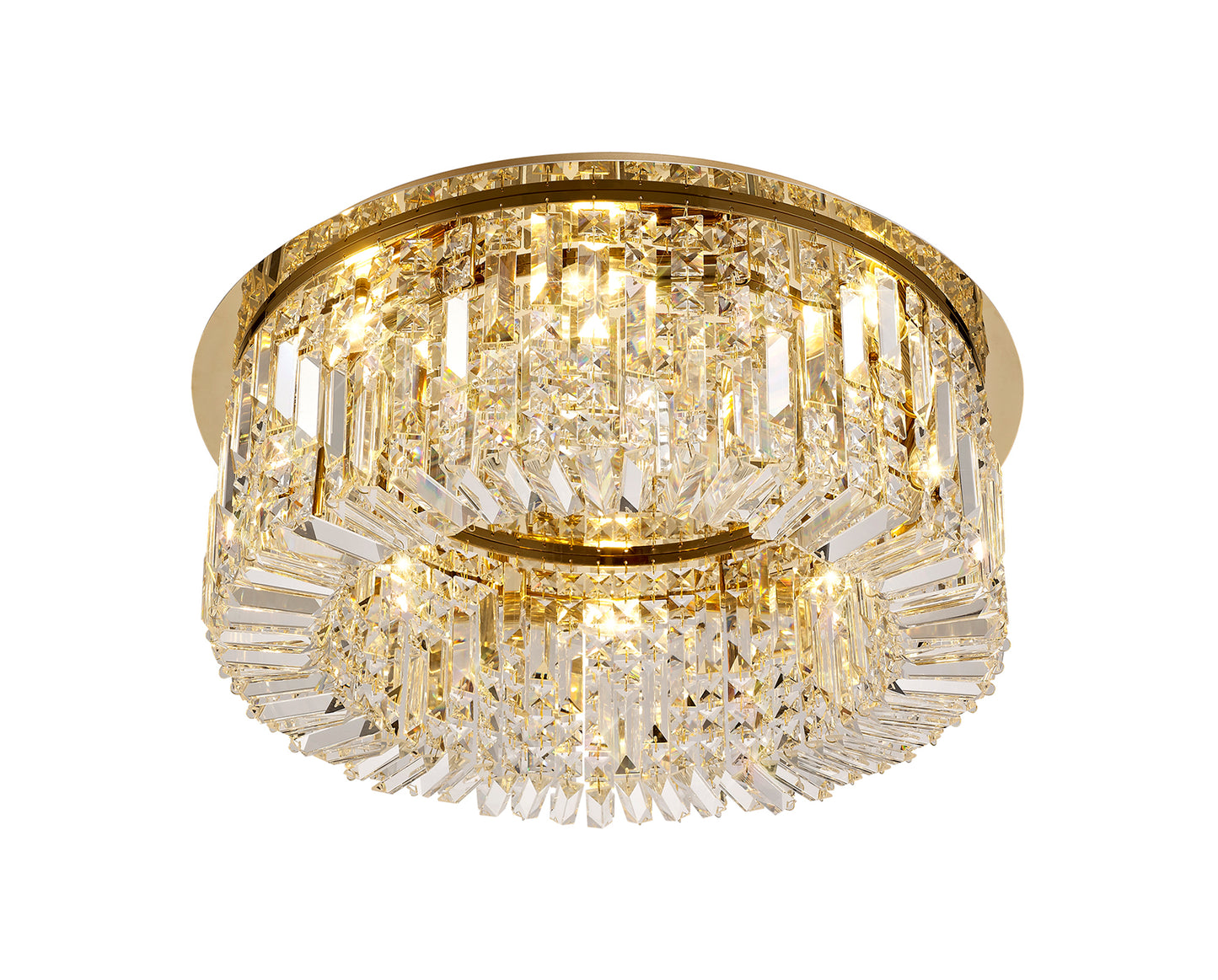Regent Medium Gold Flush Chandelier