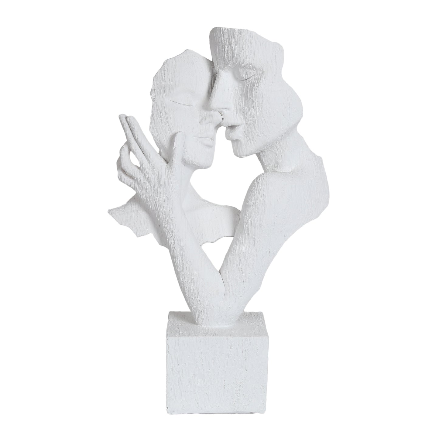 White Resin Couple Sculpture