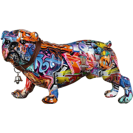 Graffiti Standing Dog Statue