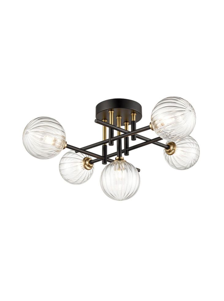 Abby 5 Light Semi-Flush Fitting