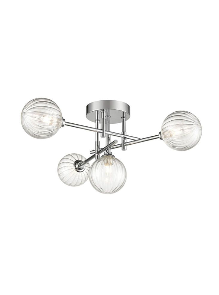 Abby 4 Light Semi-Flush Fitting