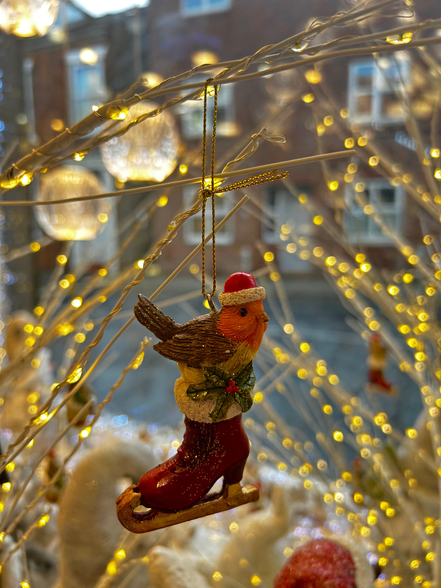 Robin Ice Skate Bauble