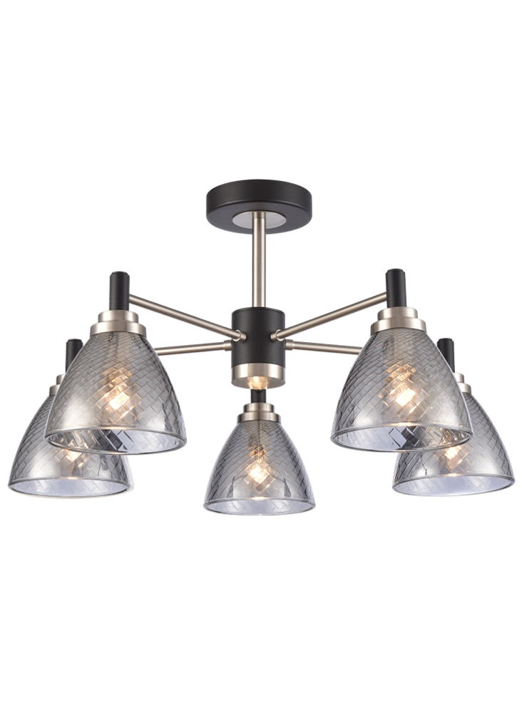 Arta 5 Light Semi Flush Ceiling Fitting