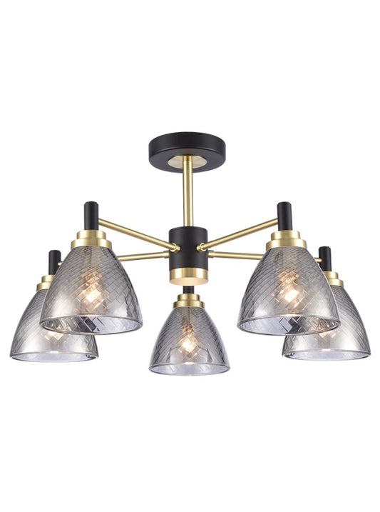 Arta 5 Light Semi Flush Ceiling Fitting