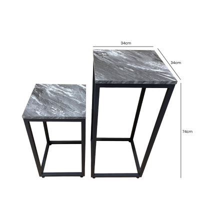 Ali Pedestal Tables - Set of Two