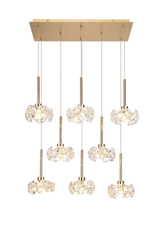 Kresta 8 Light Rectangular Pendant