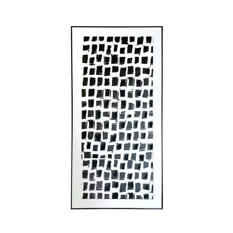 White & Black Abstract Art Print