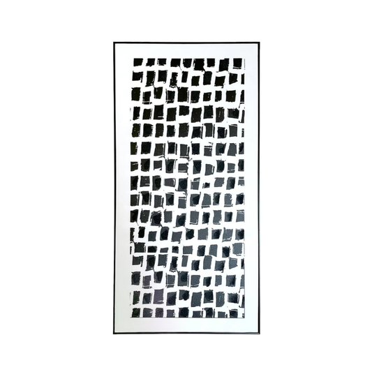 White & Black Abstract Art Print