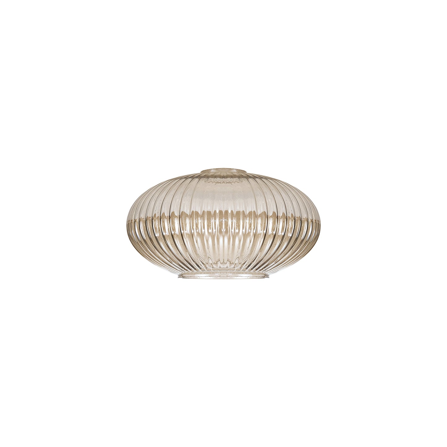 Albie 30cm Oval Sphere Ribbed Glass
